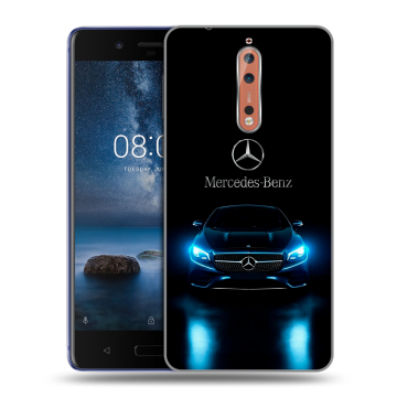 Пластиковый чехол на Nokia 8 с принтом Mercedes Мерседес