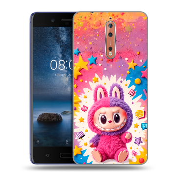 Пластиковый чехол на Nokia 8 с принтом Labubu Лабубу Пластиковый чехол на Nokia 8 с принтом Labubu Лабубу
