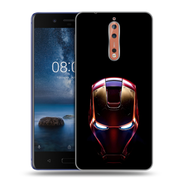Пластиковый чехол на Nokia 8 с принтом IronMan Железный человек Пластиковый чехол на Nokia 8 с принтом IronMan Железный человек