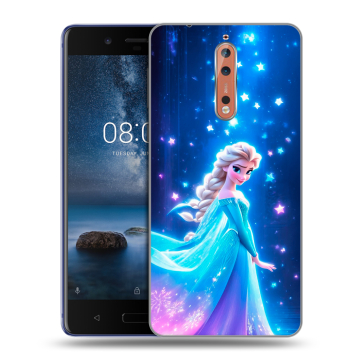Пластиковый чехол на Nokia 8 с принтом Холодное сердце Frozen Пластиковый чехол на Nokia 8 с принтом Холодное сердце Frozen
