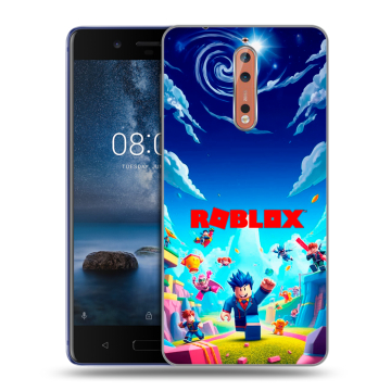 Пластиковый чехол на Nokia 8 с принтом Roblox Роблокс Пластиковый чехол на Nokia 8 с принтом Roblox Роблокс