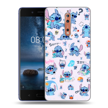 Пластиковый чехол на Nokia 8 с принтом Лило и Стич