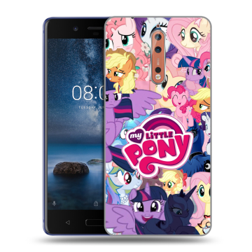 Пластиковый чехол на Nokia 8 с принтом My little pony Дружба чудо Пластиковый чехол на Nokia 8 с принтом My little pony Дружба чудо