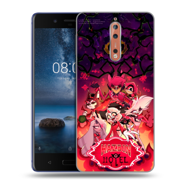 Пластиковый чехол на Nokia 8 с принтом Hazbin Hotel Отель Хазбин Пластиковый чехол на Nokia 8 с принтом Hazbin Hotel Отель Хазбин