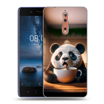 Пластиковый чехол на Nokia 8 с принтом смешная панда Пластиковый чехол на Nokia 8 с принтом смешная панда