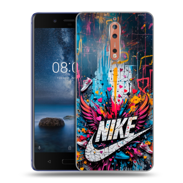 Пластиковый чехол на Nokia 8 с принтом Nike Найк Пластиковый чехол на Nokia 8 с принтом Nike Найк