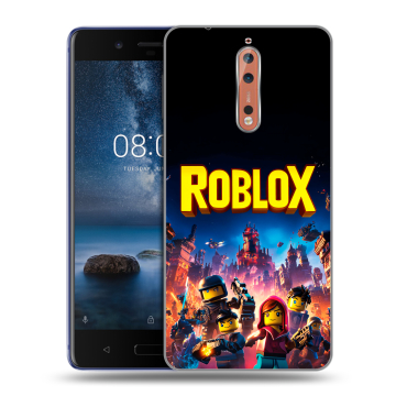 Пластиковый чехол на Nokia 8 с принтом Roblox Роблокс Пластиковый чехол на Nokia 8 с принтом Roblox Роблокс