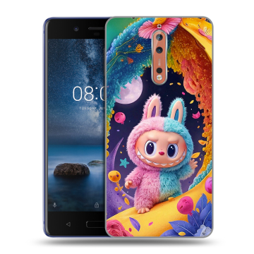 Пластиковый чехол на Nokia 8 с принтом Labubu Лабубу Пластиковый чехол на Nokia 8 с принтом Labubu Лабубу
