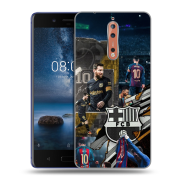 Пластиковый чехол на Nokia 8 с принтом Messi Barcelona Пластиковый чехол на Nokia 8 с принтом Messi Barcelona