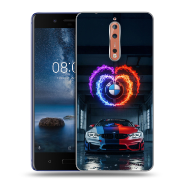 Пластиковый чехол на Nokia 8 с принтом BMW БМВ Пластиковый чехол на Nokia 8 с принтом BMW БМВ