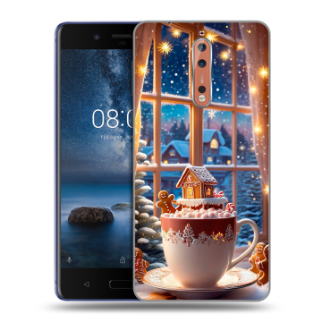 Пластиковый чехол на Nokia 8 с принтом Новый год Пластиковый чехол на Nokia 8 с принтом Новый год