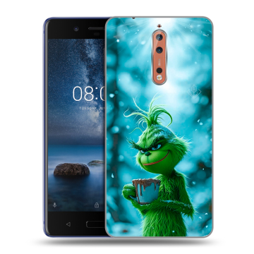 Пластиковый чехол на Nokia 8 с принтом Новый год гринч Пластиковый чехол на Nokia 8 с принтом Новый год гринч