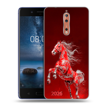 Пластиковый чехол на Nokia 8 с принтом Новый год Пластиковый чехол на Nokia 8 с принтом Новый год
