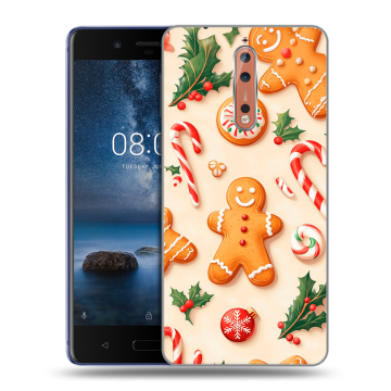 Пластиковый чехол на Nokia 8 с принтом Новый год Пластиковый чехол на Nokia 8 с принтом Новый год