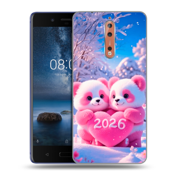 Пластиковый чехол на Nokia 8 с принтом Новый год Пластиковый чехол на Nokia 8 с принтом Новый год