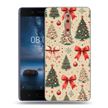 Пластиковый чехол на Nokia 8 с принтом Новый год Пластиковый чехол на Nokia 8 с принтом Новый год