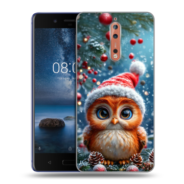 Пластиковый чехол на Nokia 8 с принтом Новый год Пластиковый чехол на Nokia 8 с принтом Новый год