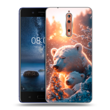Пластиковый чехол на Nokia 8 с принтом Новый год Пластиковый чехол на Nokia 8 с принтом Новый год