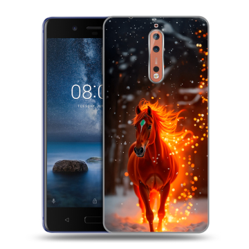 Пластиковый чехол на Nokia 8 с принтом Новый год Пластиковый чехол на Nokia 8 с принтом Новый год