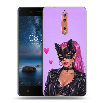 Пластиковый чехол на Nokia 8 с принтом женский Пластиковый чехол на Nokia 8 с принтом женский