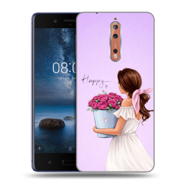 Пластиковый чехол на Nokia 8 с принтом женский Пластиковый чехол на Nokia 8 с принтом женский
