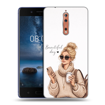 Пластиковый чехол на Nokia 8 с принтом женский Пластиковый чехол на Nokia 8 с принтом женский
