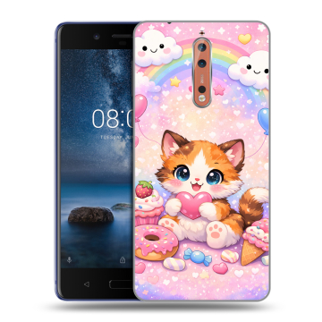 Пластиковый чехол на Nokia 8 с принтом для девочек Пластиковый чехол на Nokia 8 с принтом для девочек