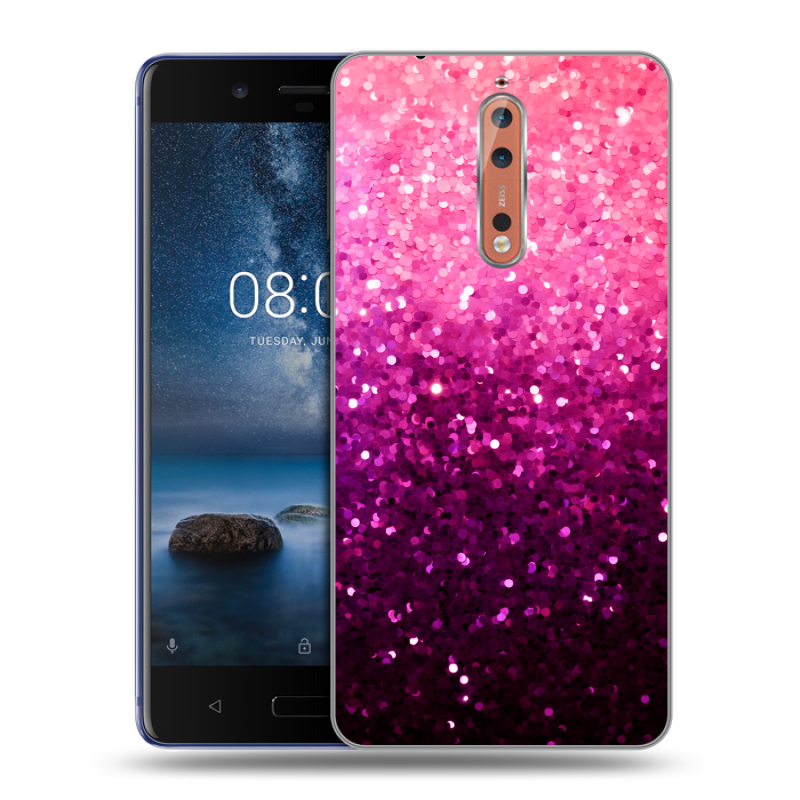 Пластиковый чехол на Nokia 8 с принтом Блестки Пластиковый чехол на Nokia 8 с принтом Блестки