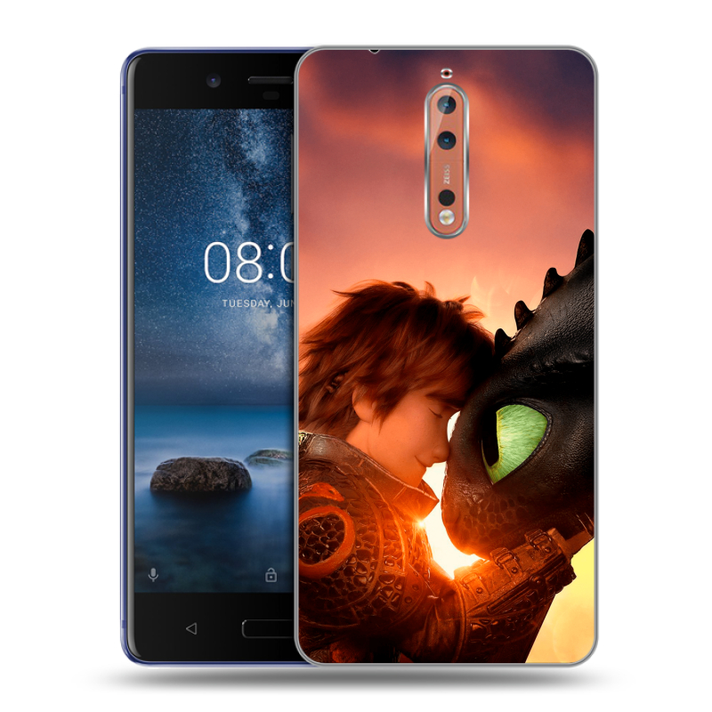 Пластиковый чехол на Nokia 8 с принтом Как приручить дракона Пластиковый чехол на Nokia 8 с принтом Как приручить дракона