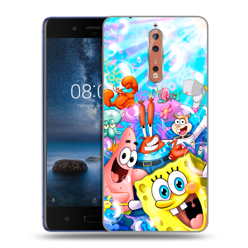 Пластиковый чехол на Nokia 8 с принтом спанчбоб спанч боб Пластиковый чехол на Nokia 8 с принтом спанчбоб спанч боб