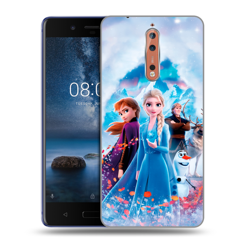 Пластиковый чехол на Nokia 8 с принтом Холодное сердце Frozen Пластиковый чехол на Nokia 8 с принтом Холодное сердце Frozen