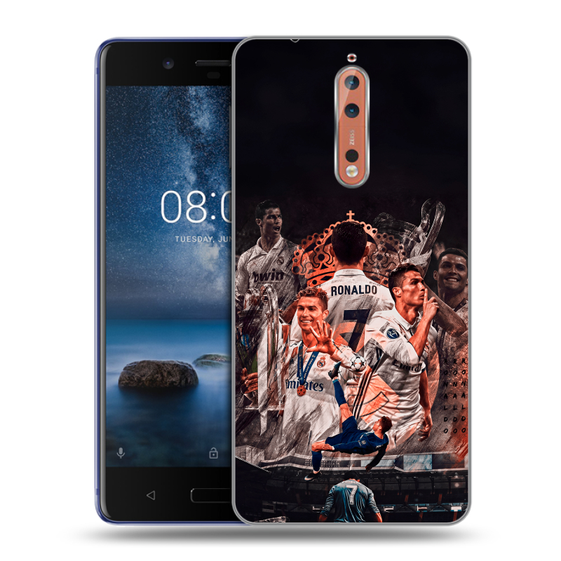 Пластиковый чехол на Nokia 8 с принтом Реал Роналдо Real Ronaldo Пластиковый чехол на Nokia 8 с принтом Реал Роналдо Real Ronaldo