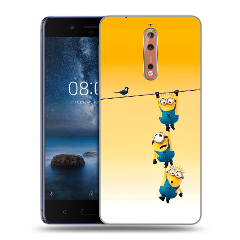 Пластиковый чехол на Nokia 8 с принтом Миньоны Пластиковый чехол на Nokia 8 с принтом Миньоны