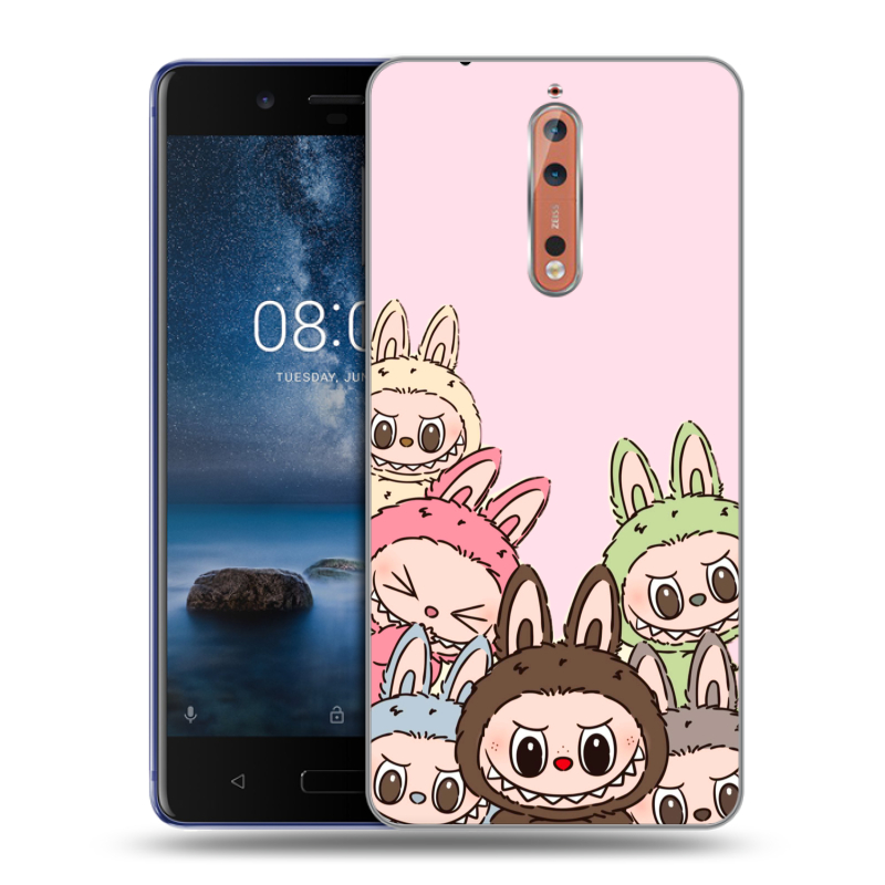 Пластиковый чехол на Nokia 8 с принтом Лабубу Пластиковый чехол на Nokia 8 с принтом Лабубу