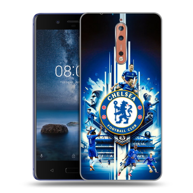 Пластиковый чехол на Nokia 8 с принтом Chelsea Челси Пластиковый чехол на Nokia 8 с принтом Chelsea Челси
