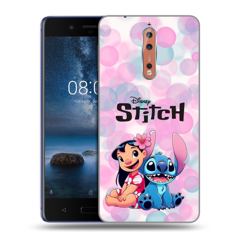 Пластиковый чехол на Nokia 8 с принтом Лило и Стич Пластиковый чехол на Nokia 8 с принтом Лило и Стич