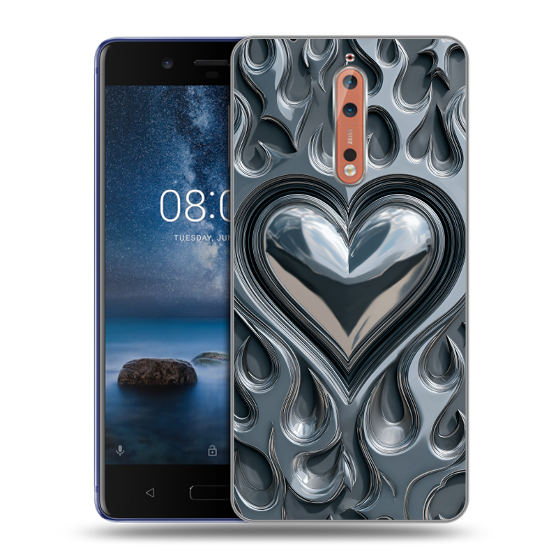 Пластиковый чехол на Nokia 8 с принтом Y2K Пластиковый чехол на Nokia 8 с принтом Y2K