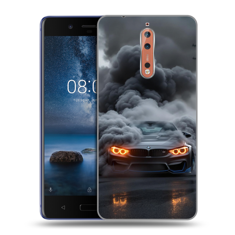 Пластиковый чехол на Nokia 8 с принтом BMW БМВ Пластиковый чехол на Nokia 8 с принтом BMW БМВ