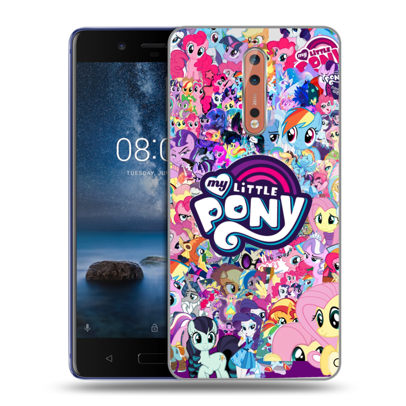 Пластиковый чехол на Nokia 8 с принтом My little pony Дружба чудо Пластиковый чехол на Nokia 8 с принтом My little pony Дружба чудо