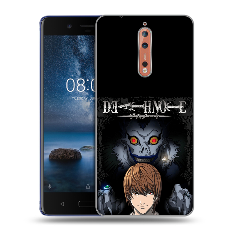 Пластиковый чехол на Nokia 8 с принтом Death note Тетрадь смерти Пластиковый чехол на Nokia 8 с принтом Death note Тетрадь смерти