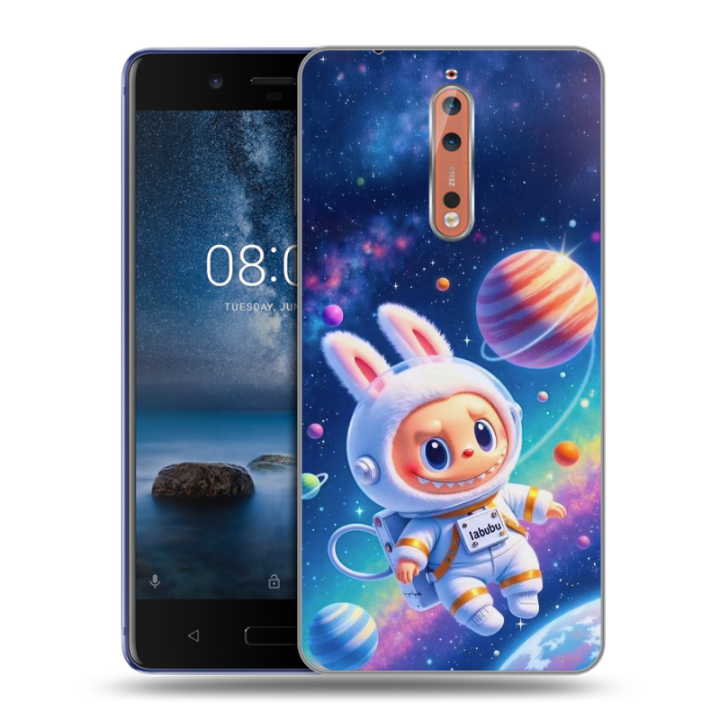Пластиковый чехол на Nokia 8 с принтом Labubu Лабубу Пластиковый чехол на Nokia 8 с принтом Labubu Лабубу
