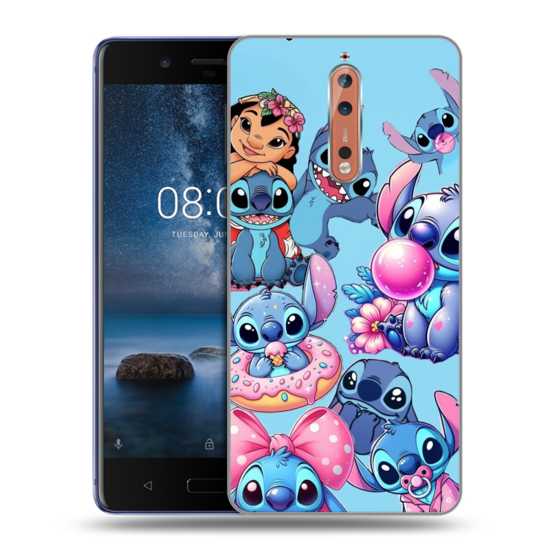 Пластиковый чехол на Nokia 8 с принтом Лило и Стич Пластиковый чехол на Nokia 8 с принтом Лило и Стич