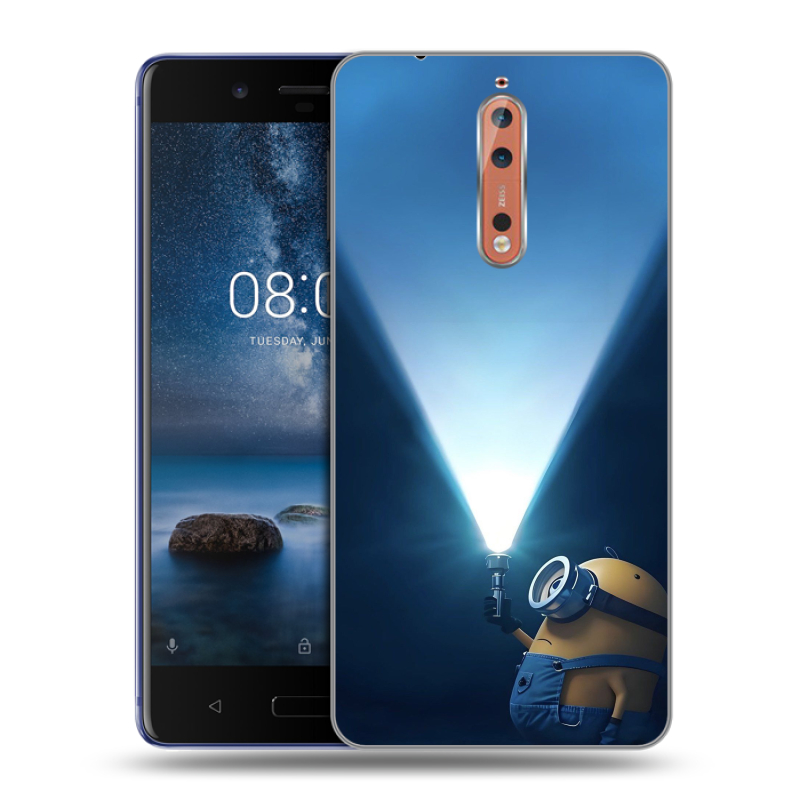 Пластиковый чехол на Nokia 8 с принтом Миньоны Пластиковый чехол на Nokia 8 с принтом Миньоны