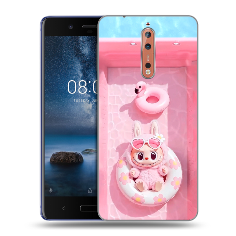 Пластиковый чехол на Nokia 8 с принтом Labubu Лабубу Пластиковый чехол на Nokia 8 с принтом Labubu Лабубу