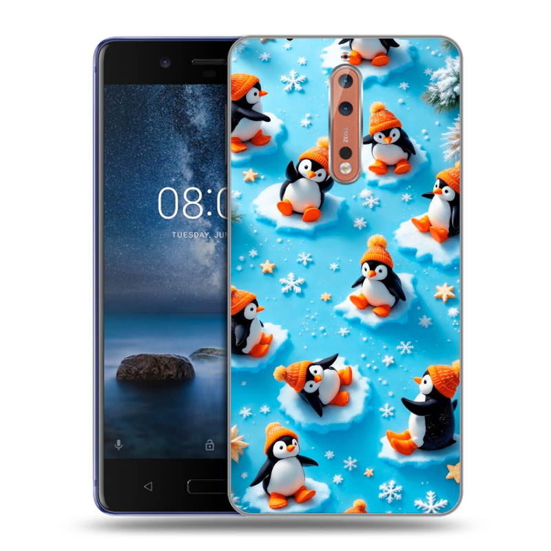 Пластиковый чехол на Nokia 8 с принтом Новый год Пластиковый чехол на Nokia 8 с принтом Новый год