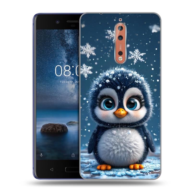 Пластиковый чехол на Nokia 8 с принтом Новый год Пластиковый чехол на Nokia 8 с принтом Новый год