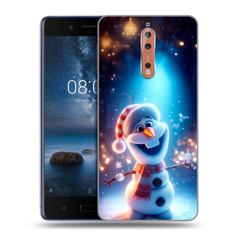 Пластиковый чехол на Nokia 8 с принтом Новый год Пластиковый чехол на Nokia 8 с принтом Новый год
