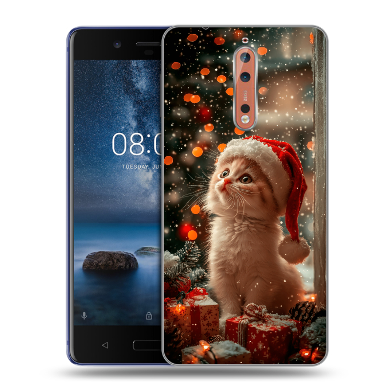 Пластиковый чехол на Nokia 8 с принтом Новый год Пластиковый чехол на Nokia 8 с принтом Новый год