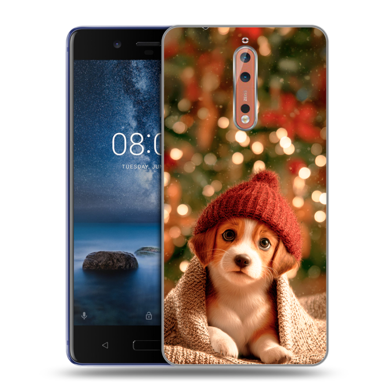 Пластиковый чехол на Nokia 8 с принтом Новый год Пластиковый чехол на Nokia 8 с принтом Новый год