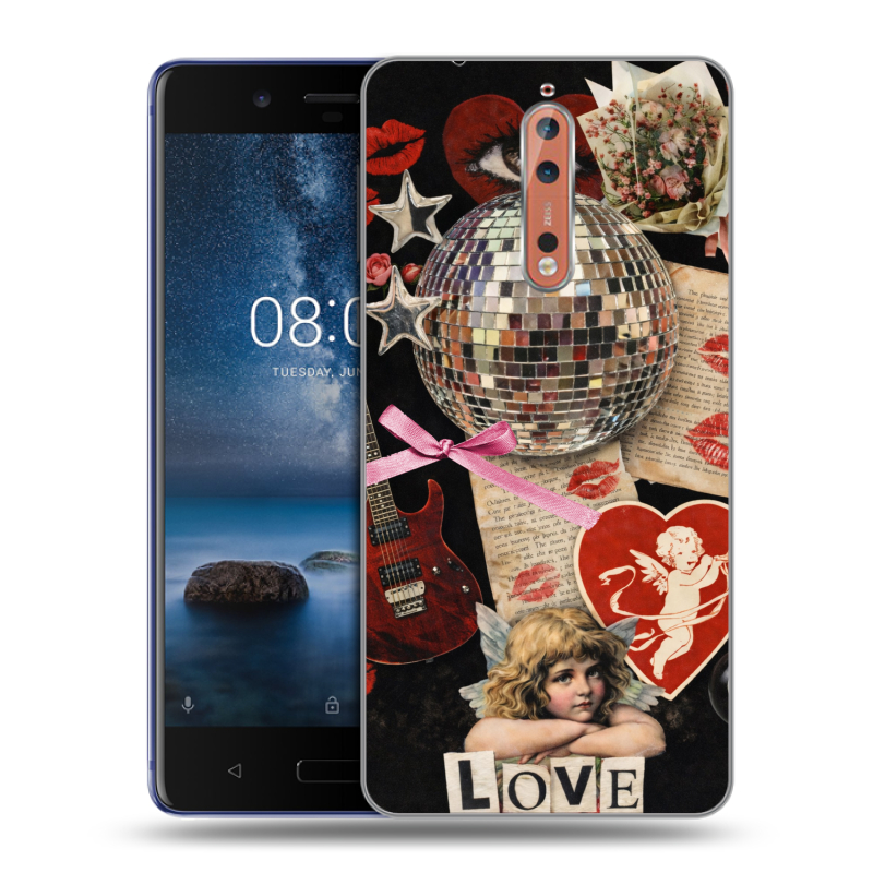 Пластиковый чехол на Nokia 8 с принтом для девочек Пластиковый чехол на Nokia 8 с принтом для девочек